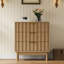Commode 3 tiroirs avec panneau cannelé-430585832