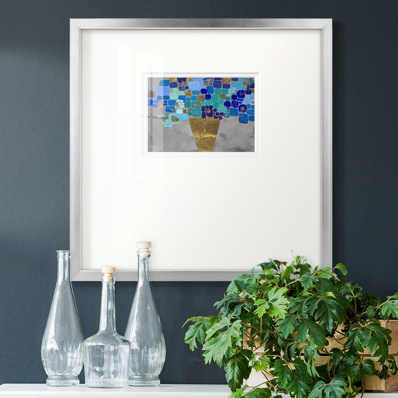 «Blue Lovepremium», reproduction encadrée, H 17 po x l 17 po x P 1,25 po, Cadre noir