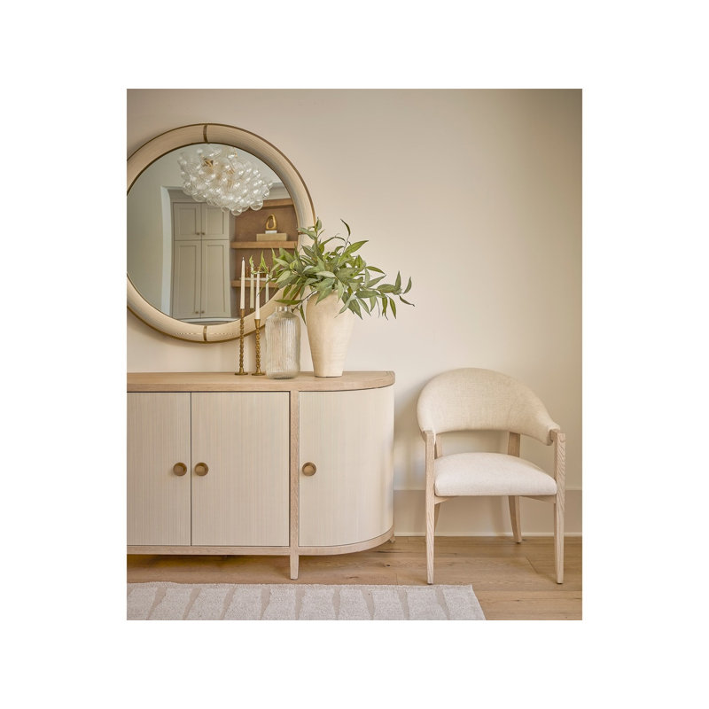 Velora 24" Wide Tailored Upholstered White-Oak Frame Arm Chair