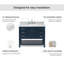 Magnolia Bath Vanity Rectangular Basin S043SCWRV-839572198-823497162