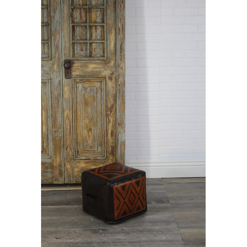 Leather Pouf