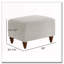 Chaise d'appoint rembourrée avec repose-pieds