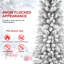 Arbre de Noël enneigé 6 pi - Arbre en PVC mince avec 358 pointes enneigées, conception peu encombrante, effet de neige réaliste, support en métal robuste, installation facile-274121563