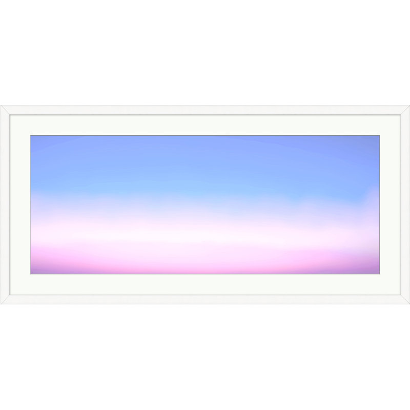 Coucher de soleil 1 - Peinture encadrée sur papier