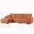 110" Modular Sectional Sofa, Movable Ottoman
