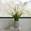 22.5" Artificial White Orchid in Vanda Pot