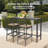 Outdoor Hdpe+Metal Frame 3-Piece Patio Bar Set, Balcony bar set, With Cover
