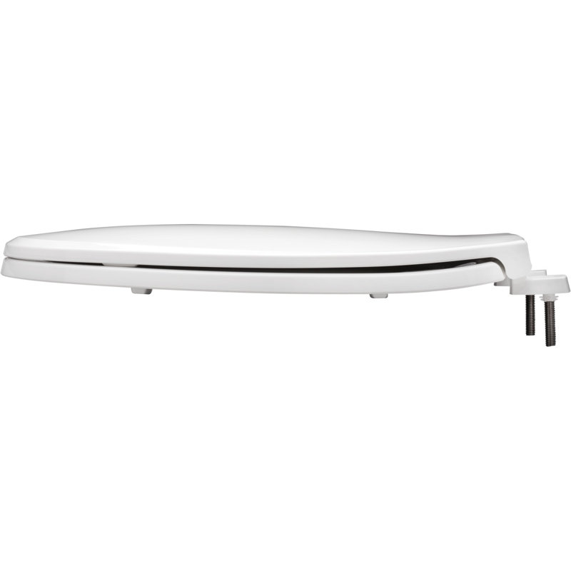 Elongated Toilet Seat and Lid, White, STA-TITE Hinge