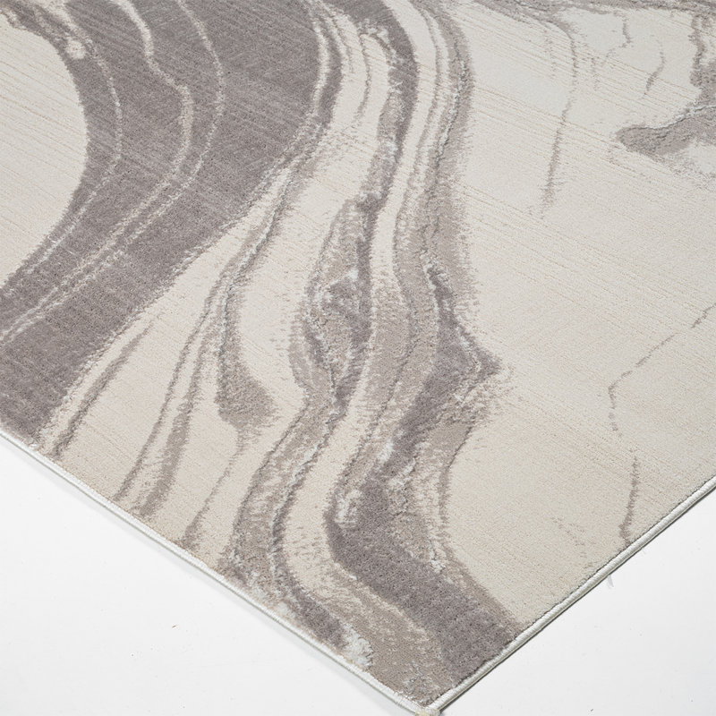 Modern Abstract Area Rug – 100% Polyester, Antistatic, Soil & Water Repellent, Colourfast Living Room Carpet