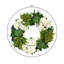 27" Wreath Decorated with Hydrangea, Heather and Wildflower