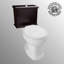 Toilette à réservoir bas avec réservoir cerise-122467478