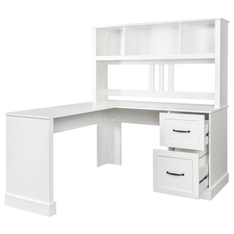 Bureau de direction en L Cleon, Blanc