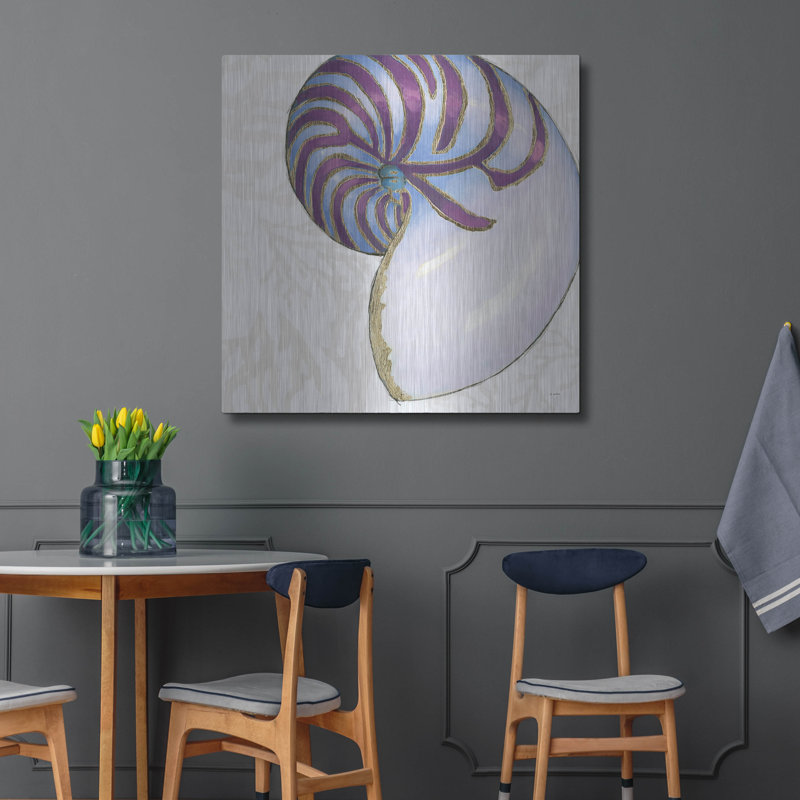 Art mural en métal Brayden Studio® «Shimmering Shells 6» par James Wiens, H 36 po x l 36 po