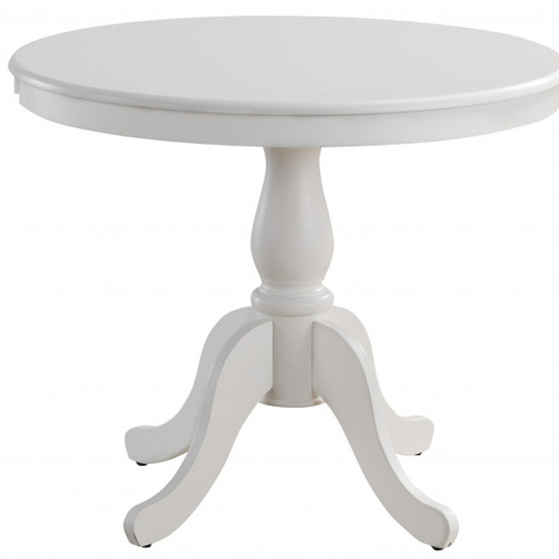 Table de salle à manger 36 po, Blanc, H 30 po x L 36 po x l 36 po