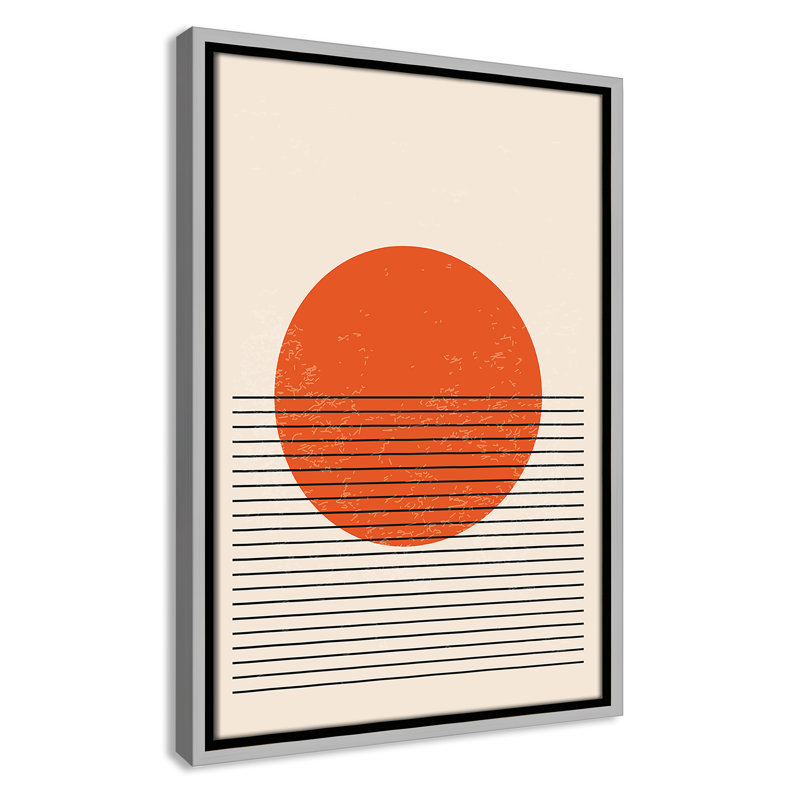 «Bright Minimal Series # 2» par Stanley, Toile avec cadre, Flottant argent, L 13,5 po x H 19,5 po