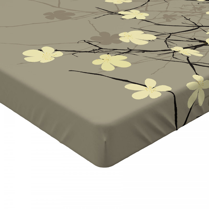 Microfiber Floral Fitted Sheet, Twin XL Fitted Sheet