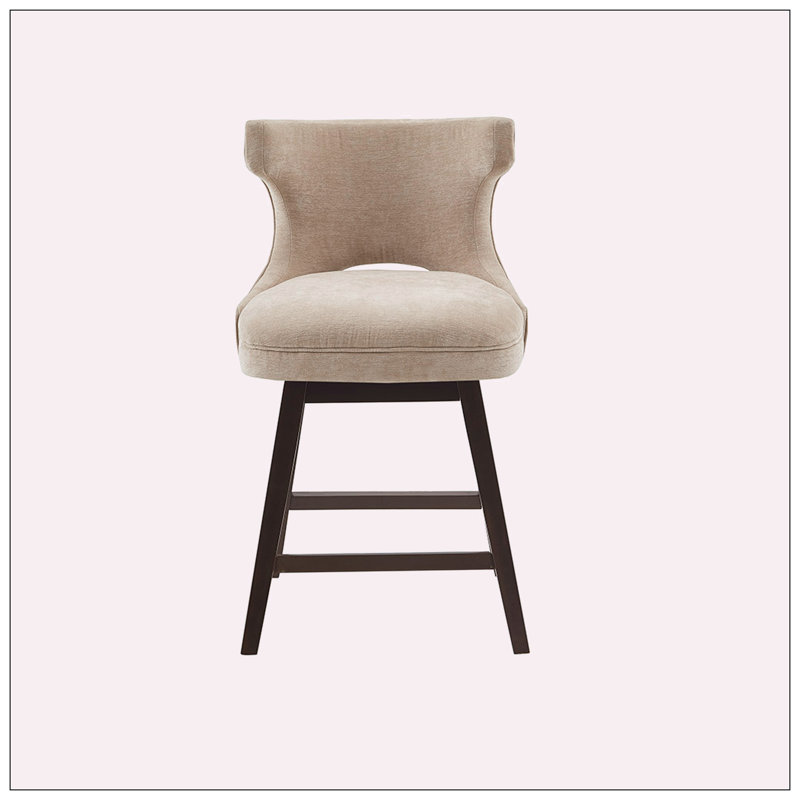 Tabouret de comptoir Callistus 25,75, Brun, Beige