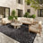 Foundry Select Versatile Diamond Charcoal/Black Indoor/Outdoor Area Rug-706035463