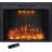 Recessed-In Realistic Flame Electric Fireplace With Adjustable Heat, Timer-356907195