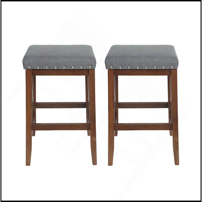 Tabouret Saddle, Gris anthracite, Brun