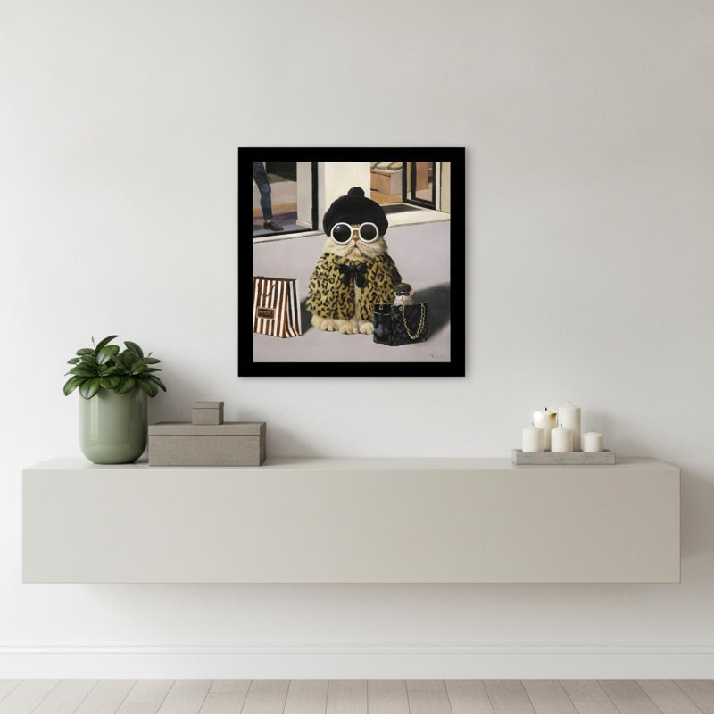 Retail Therapy Black Framed Print Wall Art