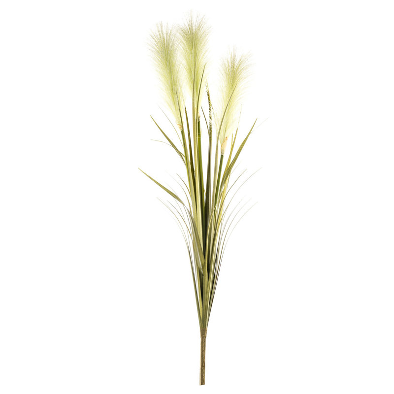 76cm Faux Evergreen Grass in Pot, Green/Yellow