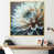Toile avec cadre flottant or