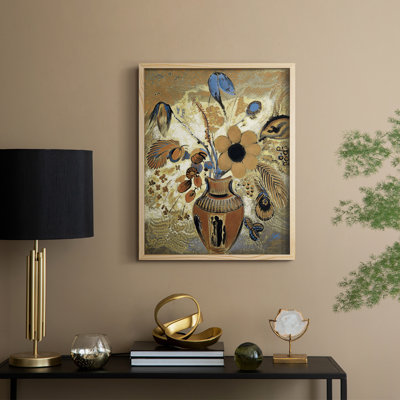 Reproduction florale vintage encadrée CCVLVII - bois massif