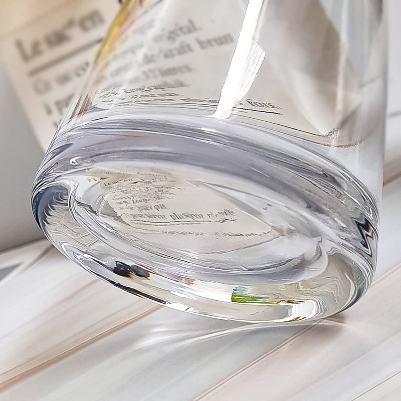 Vase en verre transparent 10 ", Clair