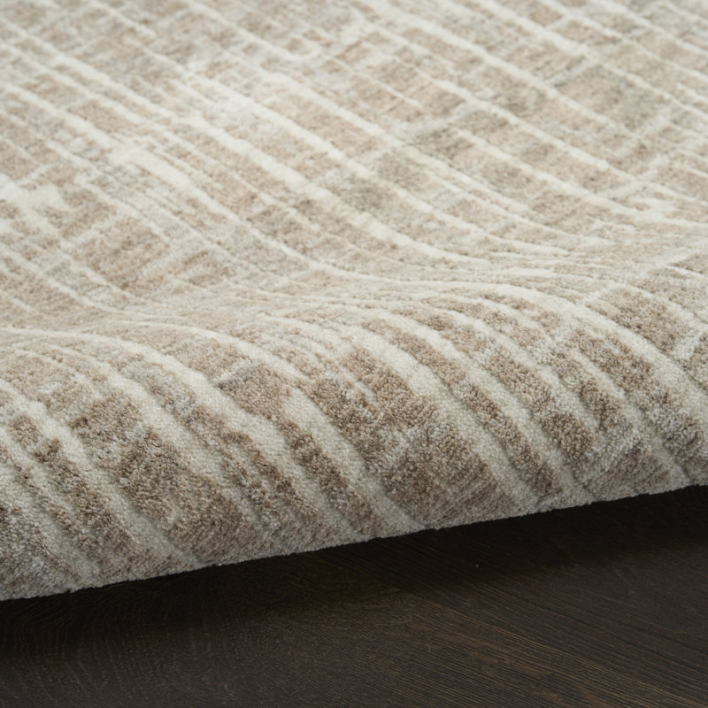 Calvin Klein CK079 Notes  Ivory Grey Modern Indoor Rug, Rectangle 3'11" x 5'11"
