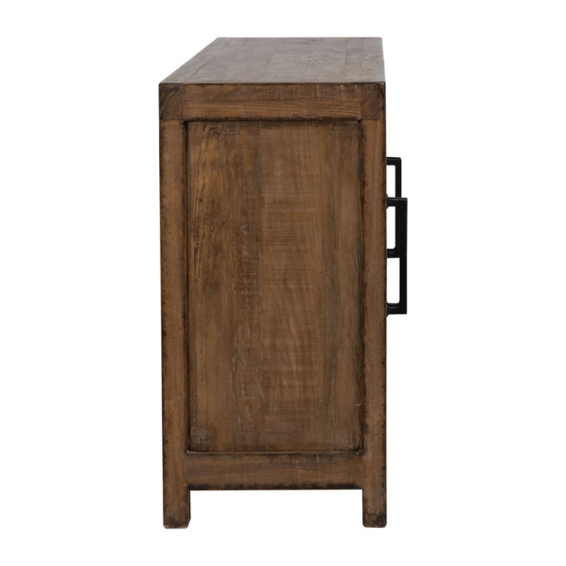 Merwin 84-Inch Reclaimed Pine 4-Door Sideboard, Brown