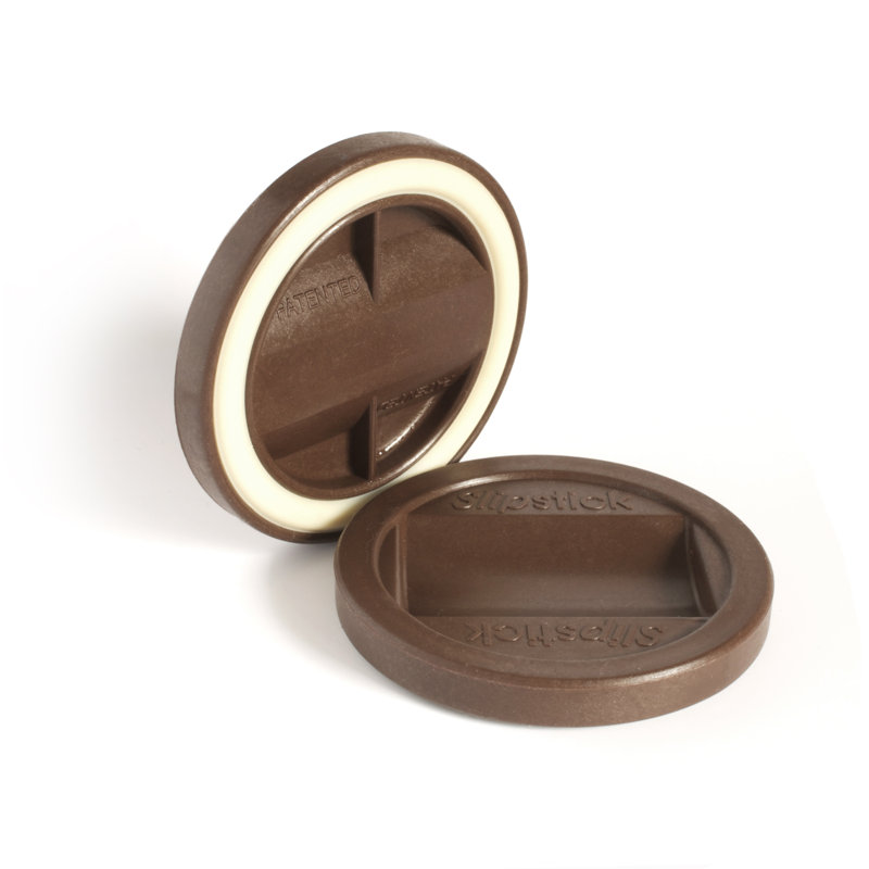 Bed Roller/Furniture Wheel Gripper Cup Coaster, Chocolate