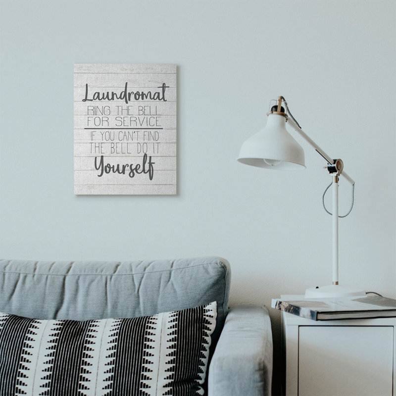 Laundromat par Kimberly Allen - impression d'art textuel, Toile tendue, H 20 po x l 16 po x P 1,5 po
