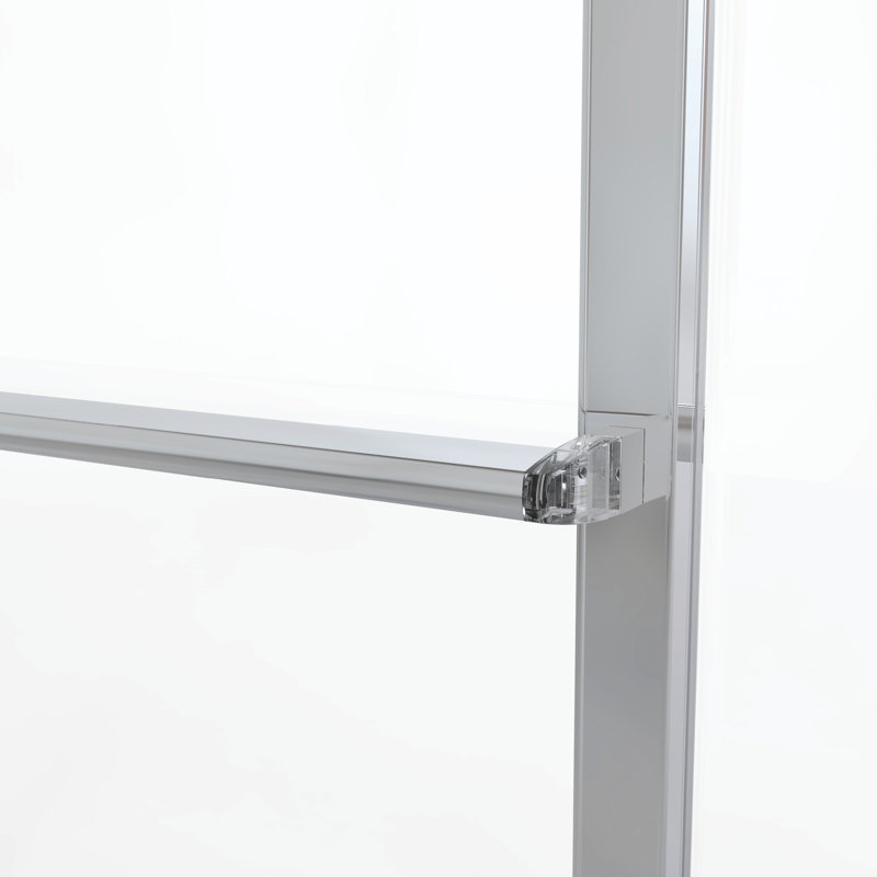 Deluxe 59.25" x 68" Frameless Bypass Shower Door, Obscure