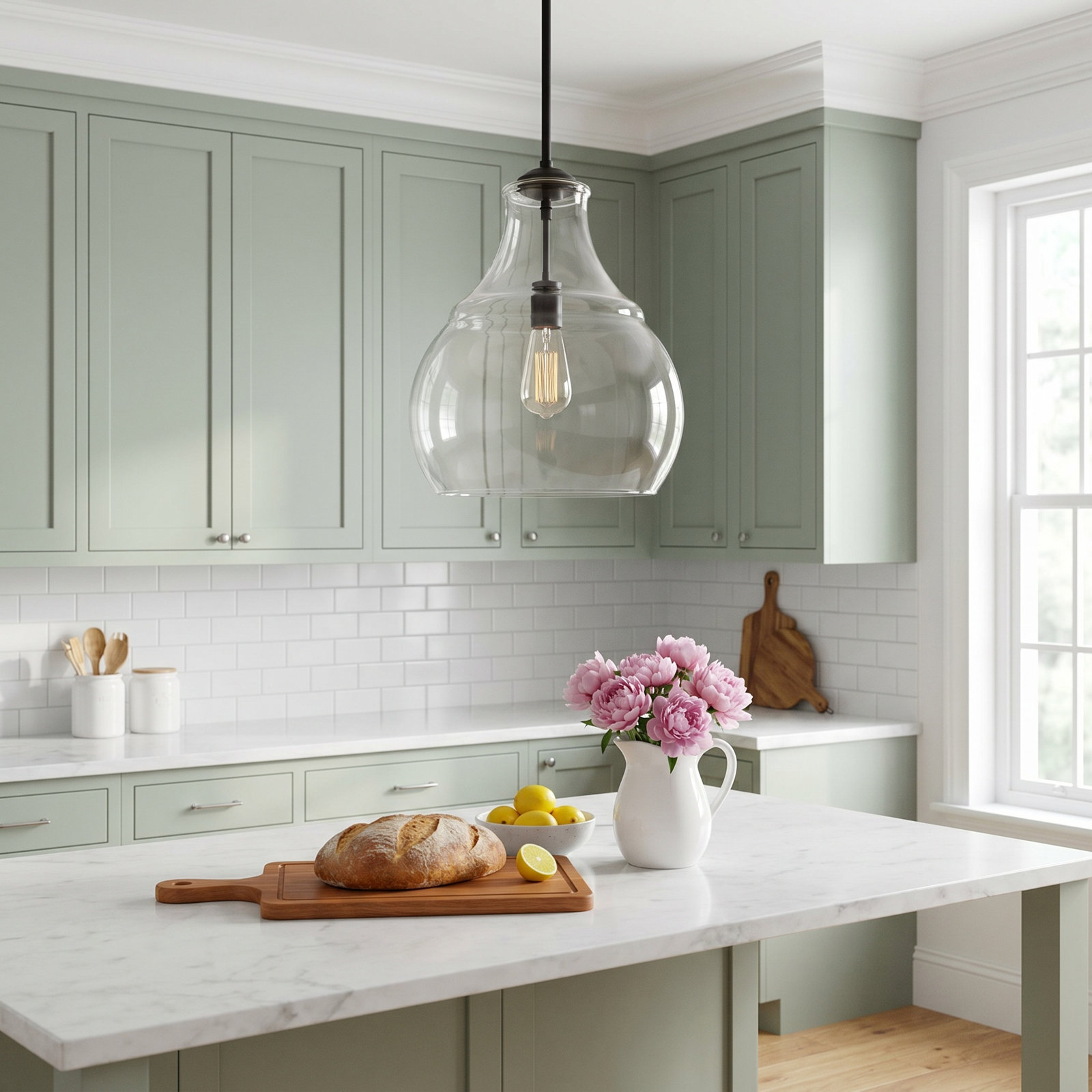 Seagrove Single Light Glass Dimmable Pendant, Oil Rubbed Bronze