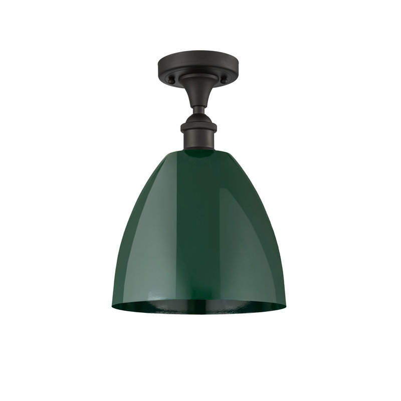 Plafonnier semi-encastré Crompond, Vert, Bronze huilé