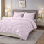 Pintuck Microfiber Duvet Cover Set with Pillowcases – Pleated Textured Bedding, Soft Luxury Quilt Cover, Breathable All-Season Comforter Cover, Modern Hotel Style Bed Set-123796619-123796612