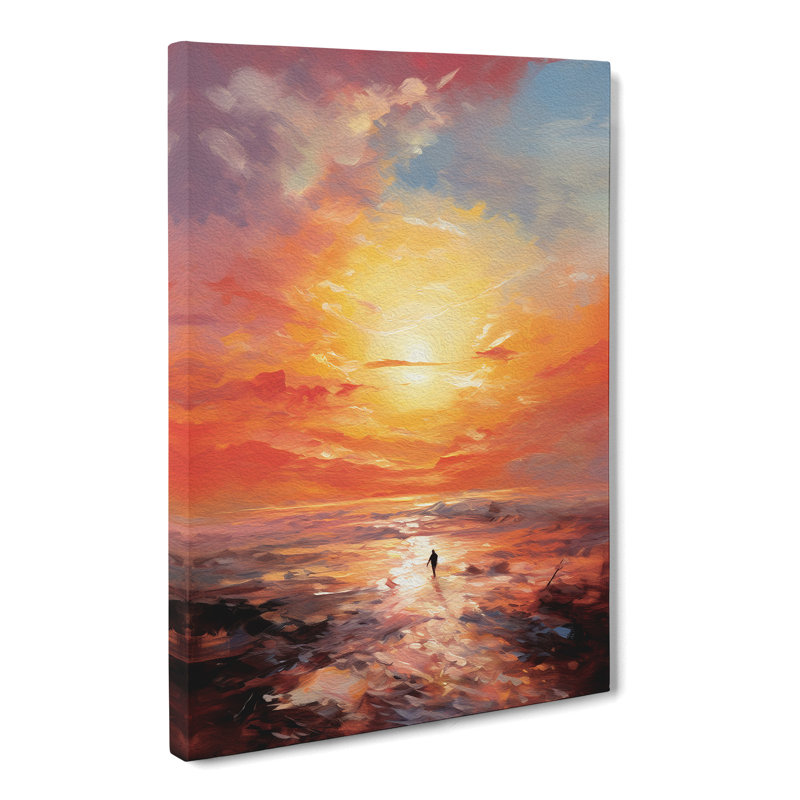 Sunrise Gestural - No Frame Print, 50cm H x 35cm W x 3cm D