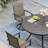 4-Person Square Patio Dining Set With 360°Swivel PVC-coated polyester Chairs-83746003