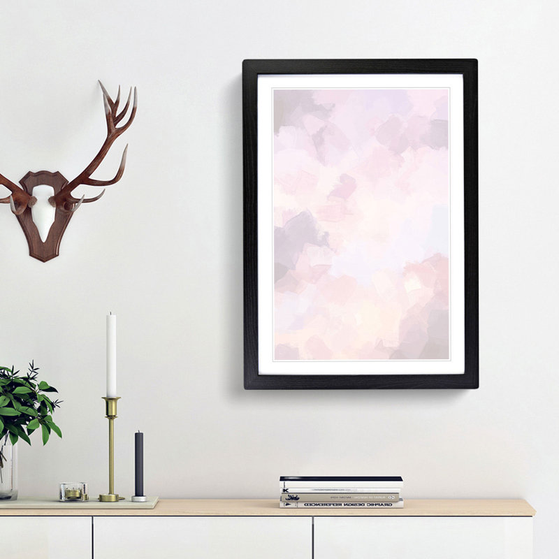 Beauty of Clouds in Abstract - Picture Frame Graphic Art Print, 48cm H x 36cm W x 2cm D, Black Framed