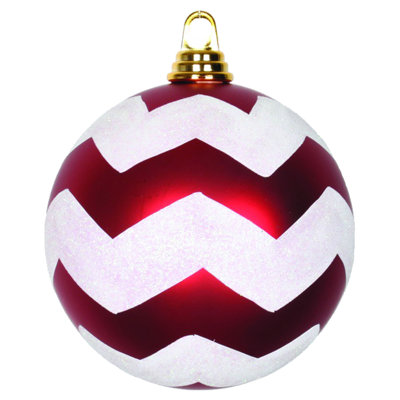 Ornement boule à chevrons