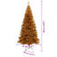 vidaXL Christmas Tree with 300 LEDs with Stand Gold PET-1258007900