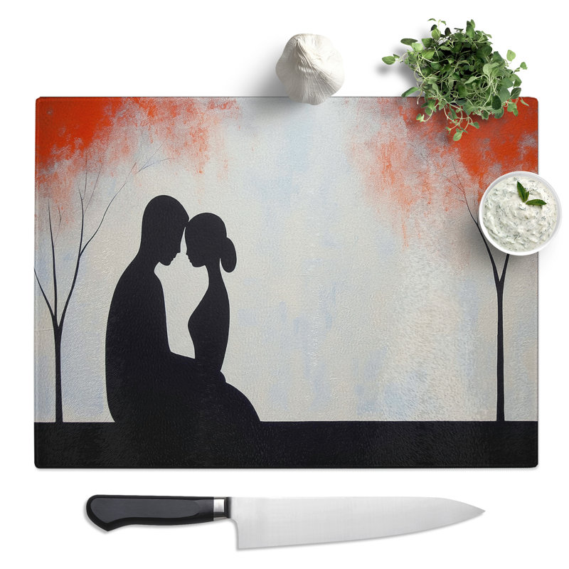 Lovers Minimalism No.3  Glass Chopping Board