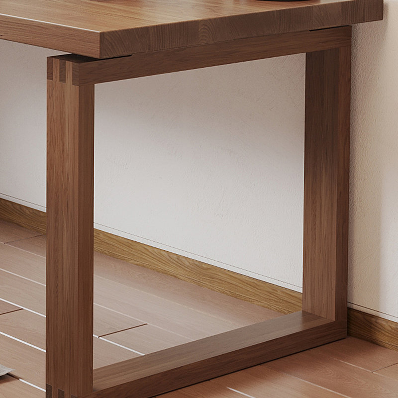 Bureau rectangulaire en bois massif brun clair, H 29,53 po x l 62,99 po x P 23,62 po
