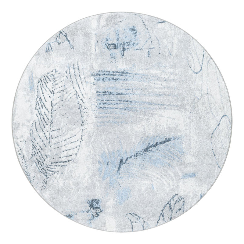 Lamm Floral Indoor Rug, Round 5'3"