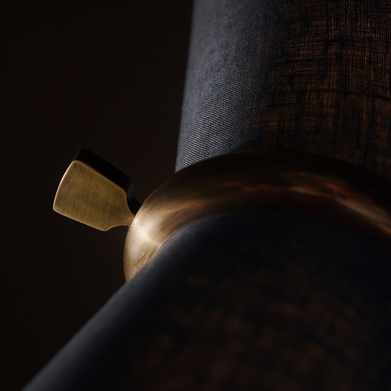 Gable Sconce (Antique Natural Brass with Storm Blue Shade)