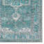 Tapis oriental en polyester tissé à la machine bleu sarcelle / vert Lavan-76987064