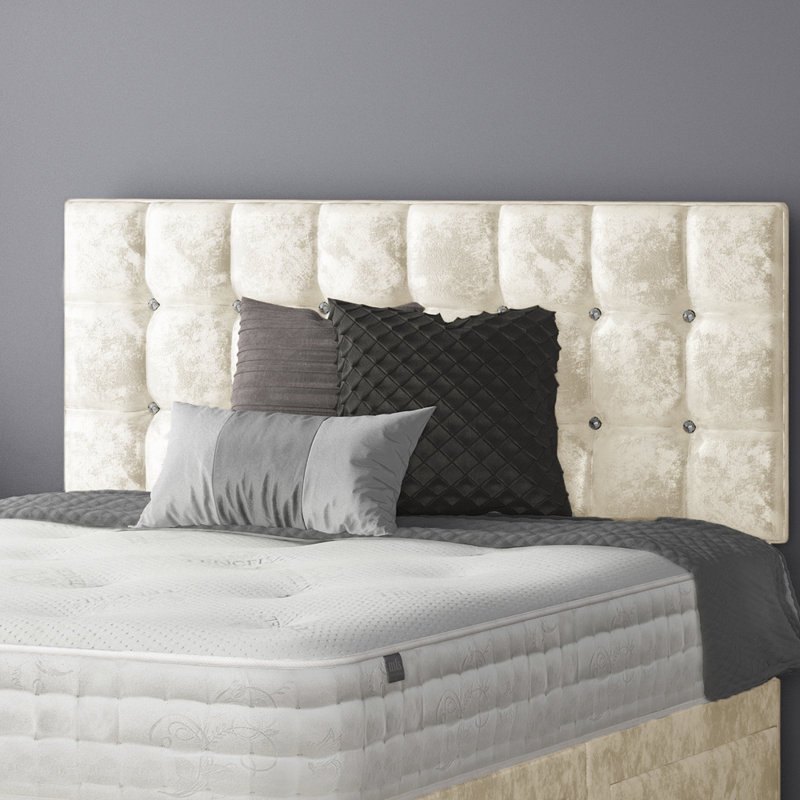 Rochester Upholstered Headboard, Cream, Double (4'6)
