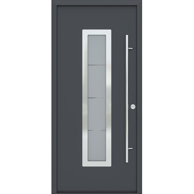 Porte d'entrée en acier pré-suspendue