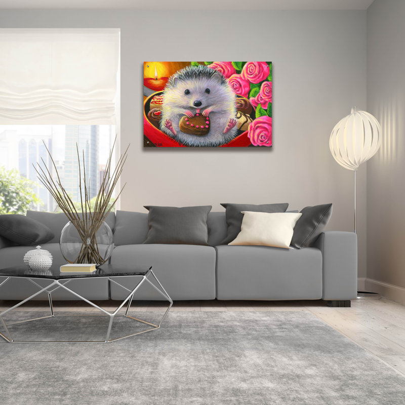 «Valentine Sweets» par Bridget Voth, art mural en verre acrylique, H 24 po x l 36 po x P 0,2 po